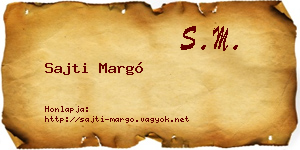 Sajti Margó névjegykártya